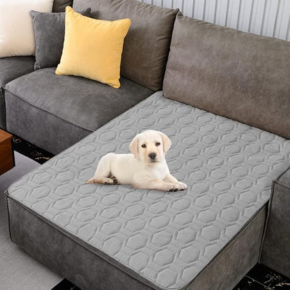 Tcksstex Waterproof and Non-Slip Dog Bed Cover and Pet Blanket Sofa Pet Bed Mat ，car Incontinence Mattress Protectors Furniture Couch Cover for Most Cats Dogs,Pets（52x82-Light Grey）