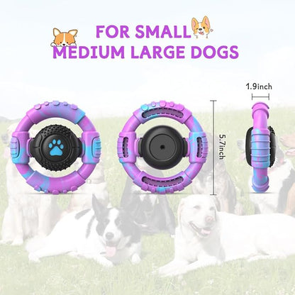 Dog Toys for Aggressive Chewers Large Medium Small Breed, Indestructible Durable Tough Dog Chew Toys to Keep Them Busy, Nylon Rubber Interactive Dog Toys