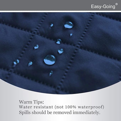 Easy-Going Recliner Chair Slipcover Reversible Sofa Cover Water Resistant Couch Cover Furniture Protector with Elastic Straps for Pets Dog (Recliner 22 inch, Navy/Ivory)