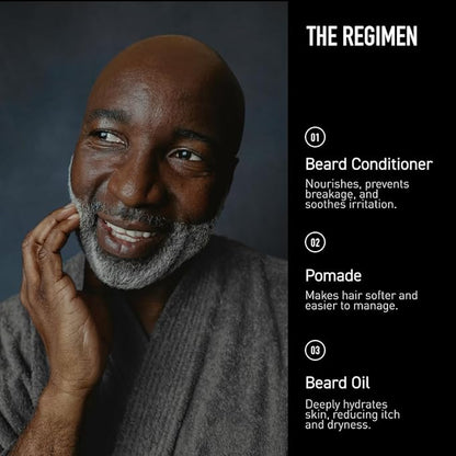 Bevel Mens Beard Grooming Kit - Includes Beard Conditioner, Hair Nourishing Pomade, and Beard Oil to Soften, Hydrate and Strengthen Beard and Reduce Skin Irritation and Redness
