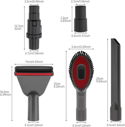 Vacuum Brush Hand Pick Flat Head Set, Dog Brush Vacuum Attachment with Vacuum Hose Adapter, Handheld Vacuum Cleaner Tools, Pet Hair Groom Tool, Fit for Shark/Miele/Philip Vacuum Cleaners