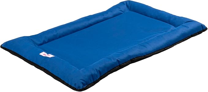 DBD3004D-L Archie 39" x 23" Traditional Oxford Waterproof Indoor/Outdoor Hand-Washable Memory Foam Camping Pet Bed, Cobalt