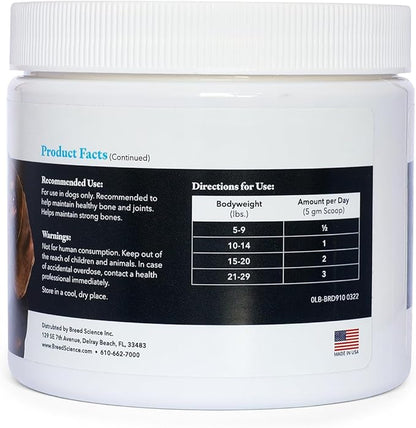 Hip and Joint Food Supplement for Dogs, Small Breeds- Glucosamine and Chondroitin Powder with Green Lipped Mussel - Pain, Inflammation Relief with Vitamins - Senior Health Supplies for Arthritis