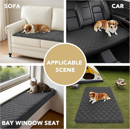 H.VERSAILTEX Chenille Couch Cover for Dogs Washable Soft Fuzzy Chair Covers Armchair Sectional Sofa Cover Thick Pet Couch Cover Protector Non-Slip Dog Bed Cover(Grey, 28" x 34")