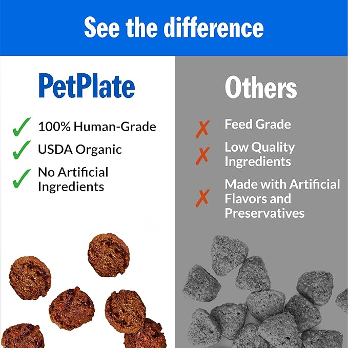 PetPlate Up to Fluff Soft Chews for Dogs, Skin & Coat Support, USDA Organic Supplement, Grain-Free, Human-Grade, Includes Salmon Oil and Biotin, Pet Supplies (Pack of 1, 9.8 Ounce)