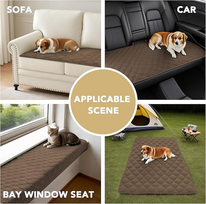 H.VERSAILTEX Chenille Couch Cover for Dogs Washable Soft Fuzzy Sofa Covers for 3 Cushion Couch Sectional Sofa Cover Thick Pet Couch Cover Protector Non-Slip Dog Bed Cover(Coco Mocha, 28" x 102")