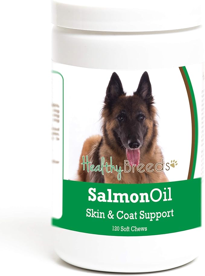 Healthy Breeds Belgian Tervuren Salmon Oil Soft Chews 120 Count