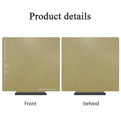 HzdaDeve AD5X Build Plate with Handle for 5M/5M Pro/AD5X Double Sided Textured Board Heated Bed Spring Steel Flexible Platform Glue-Free Printing for FLASHFORGE 3D Printer (Gold)