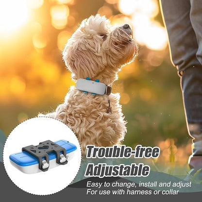 PEUTIER 4pcs Collar Attachment Clips, GPS Dog Silicone Clips Accessories for Cat Pet Activity Replacement (Black)