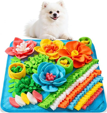AMIR Snuffle Mat for Dogs, Sniff Mat for Dogs, Slow Feeding Mat, Dog Snuffle Mat Encourages Natural Foraging Skills, Slow Eating, Help Stress Relief and Training, Dog Puzzle Toys, 15 inch