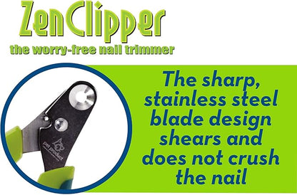 Zen Clipper Pet Nail Clipper for Cats – Cat Nail Clipper for Safer Grooming and Nail Care - Clean, Quiet, and Easy-to-Use Stainless Steel Cat Claw Trimmer - (1.5mm Hole)