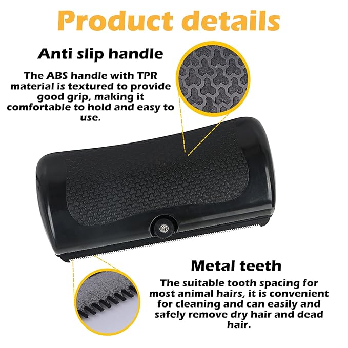 Deshedding Dog Brush, 2025 Upgraded Pet Hair Remover Comb for Shedding, Efficient Pet Hair Trimmer for Dogs, Cats, Rabbits and Horses, Ergonomic Pets Grooming Tool for Matted and Long Hair