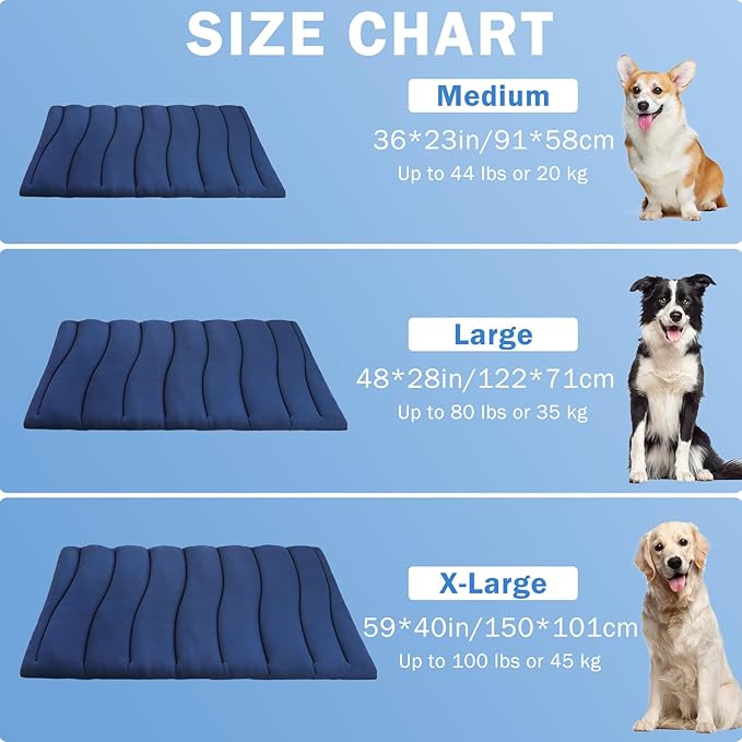 SCENEREAL Dog Cooling Mat for Crate, Thicken Self-Cooling Dog Pad Reversible (Cool & Warm), 36"x23" Pet Cool Bed for M Large XL Dogs,Kennel Sofa Mats Machine Washable, Durable Non-Toxic Gel, Outdoor