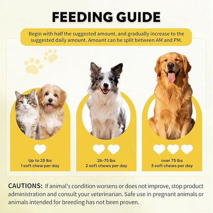 25-in-1 Dog Vitamins Supplements Multivitamin Chewable with Glucosamine MSM Colostrum Probiotics Omega-3 for Dogs and Cats Digestive Gut Hip Joint Omega-3 Skin & Coat Eyes Immune Support - 120 Ct