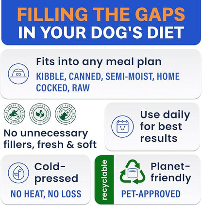 BARK&SPARK Dog Probiotics for Digestive Health & Enzymes - Diarrhea, Gas, Upset Stomach Relief & Season Allergy - Chews for Digestion - Pet Probiotics for Dogs (60Ct, Chicken)