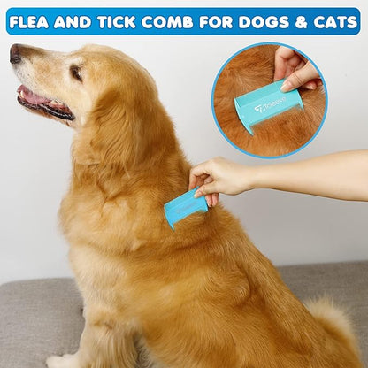 iToleeve Dual Flex Slicker Brush Dog Brush, Gentle Grooming Tool for Sensitive Dogs & Cats - Ideal for Long Hair, Removes Undercoat, Tangles, and Knots