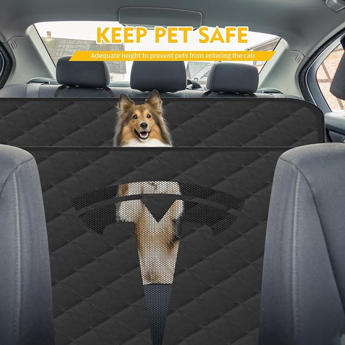 Dog Car Seat Cover for Back Seat for Tesla Model Y and Model 3 Ruff Liners Dog Back Seat and Door Cover Waterproof Pet Seat Cover Protects Dog Hammock for Tesla Model 3 Accessories Model Y Accessories