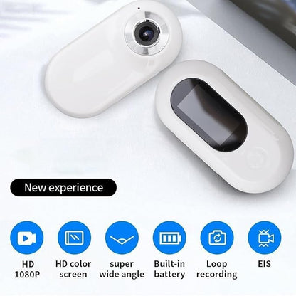 1080P Dog Collar Camera, Wireless Pet Camera with 0.96 inch LCD Display, 170° Wide Angle, USB Rechargeable for Dogs Cats