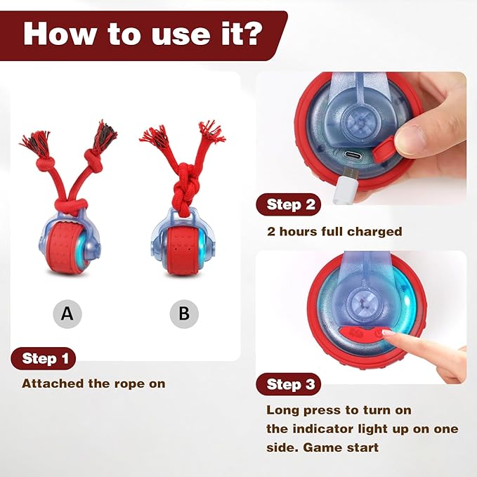Muhhiba Interactive Dog Toy,Electric Dog Toy Can Move Freely,Rechargeable Dog Ball is Suitable for Use Both Indoors and Outdoors