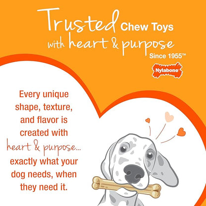 Nylabone Ergonomic Hold Wishbone Power Chew Toy for Dogs, Dog Toys for Aggressive Chewers, Bison Flavor, Small - Up to 25 Ibs, 1 Count