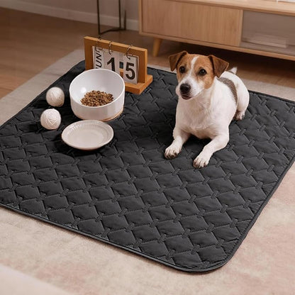 gogobunny 100% Double Sided Waterproof Dog Blanket Soft Pet Bed Cover Reversible Protect Furniture Couch Sofa Car for Puppy Large Dog Cat (Dark Charcoal/Light Charcoal, 30x30 Inch (Pack of 1))