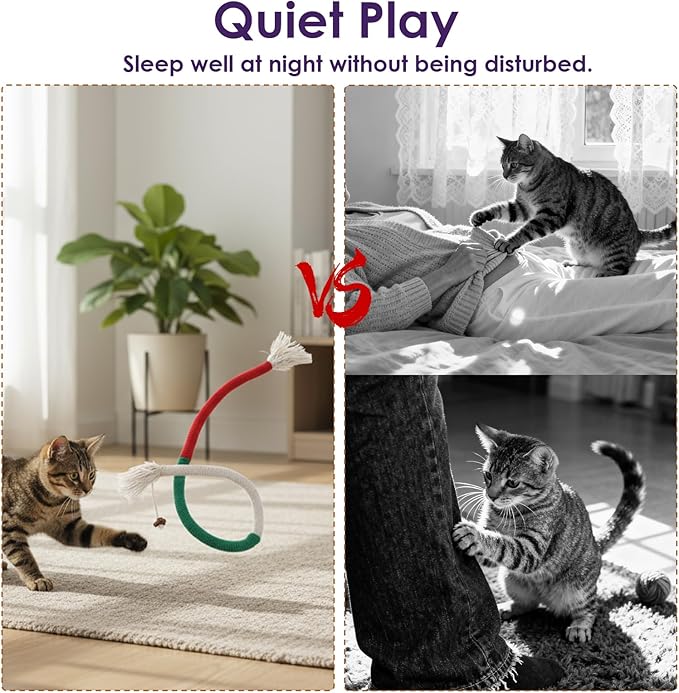 6Pcs Cat Chew Rope Toy Pet Chew Toys Interactive Cat Nip Kicker Toy Bent Cats Rope Toys Bite-Proof Playthings Kitten ChewRopes Pet Supplies for All Breeds Cats Teeth Cleaning Stress Relief