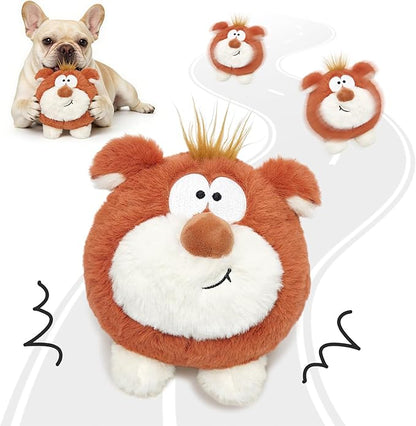 Moving Dog Toys, Interactive Dog Toys to Keep Them Busy, Jumping Squeaky Plush Chew Toys for Small Dogs, USB Rechargeable