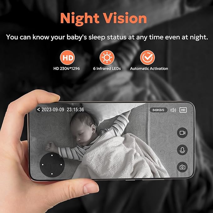owltron Security Camera Indoor 2K, 360 Pan/Tilt Home Security Cameras with Motion Detection, Pet Cam WiFi with Phone App, Baby Monitor with Night Vision & Two Way Audio, 2 Pack