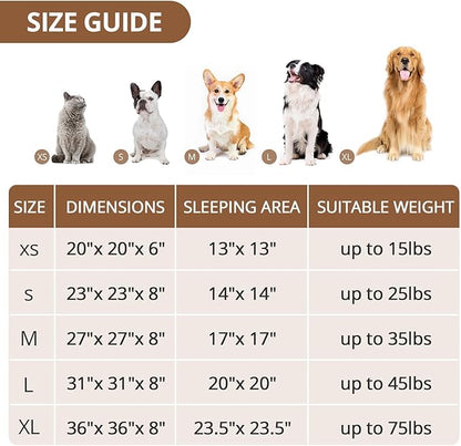 JOLLYVOGUE Calming Dog Beds Large Sized Dog, 36in Donut Washable Large Pet Bed, Anti-Slip & Anti-Anxiety Fluffy Faux Fur Round Dogs Bed, Fits up to 80 lbs Pets (Smoke Pink)