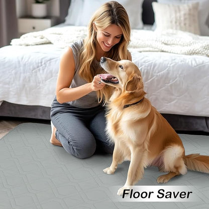 hyha Waterproof Dog Bed Blanket, Soft Pet Blankets, Waterproof Couch Cover for Dogs, Reversible Sofa Covers Washable for Furniture (68x82 Inch, Grey/Dark Grey)