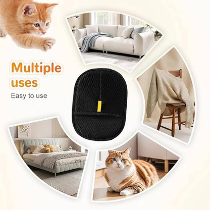 Pet Hair Removal Glove, Pet Hair Remover Gloves for Cats & Dogs, Dogs, Electrostatic Pet Hair Removal Gloves Brush for Pets Hair, Suitable for All Pets (2pcs)