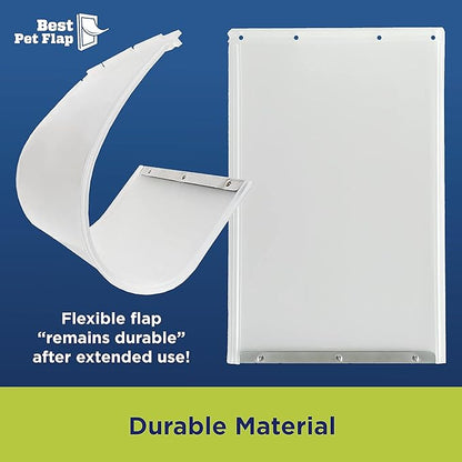 Best Pet Flap XL Replacement Dog Door Flap Compatible with Ideal Pet Products Designer Series DSPRFXL RFXLN - Measures 10.5" x 15" Longer Lasting, Most Energy Efficient, Less Shrinkage, BPA Free