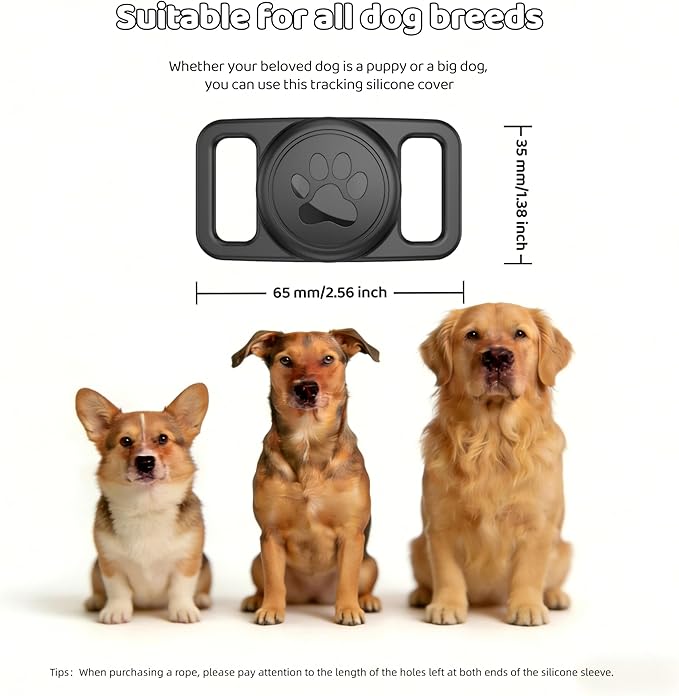 Pet Tracker,GPS Collar for Dogs (iOS Only) Smart tag,Waterproof Compatible with Apple Find My,No Monthly Fee,Advanced Tracking Solution Smart Collar for Pet Safety Ideal Small Large Dogs