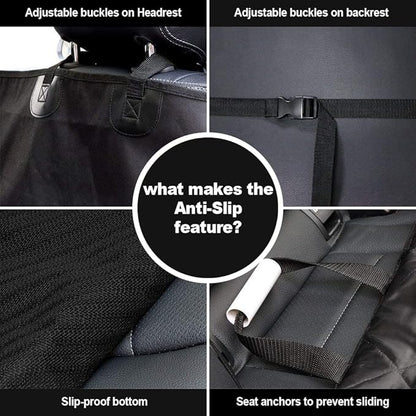 AsFrost Dog Seat Cover Cars Trucks SUVs, Thick 600D Waterproof Pet Car Seat Cover Dog, Heavy Duty & Wear-Resistant Durable Nonslip Backing with Side Flaps, Scratchproof Dog Front Seat Cover