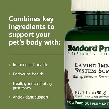 Standard Process Canine Immune System Support - Immune Support Supplement for Dogs - Powder Canine Supplement Aids Overall Health & Wellness - Immunity Support Supplement with Zinc & Kelp - 30 g