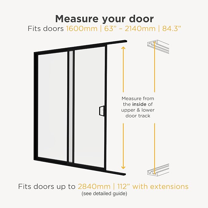 Hakuna Pets V2 Patio Pet Door Screen Insert Panel for Sliding Doors, Fits Door Track Min Ht 62.99" to Max Ht 84.25",UV Resistant Mesh, Locking Magnetic Dog Door, Easy Install and Removal,Large,Black