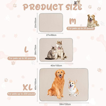 Buvlnee Summer Dog Cooling Mat Washable Ice Silk Self Cool Pad for Small Medium Large Dogs and Cats, Pet Sleeping Pad for Crate, Bed, Indoor & Outdoor Floor, Car Seats