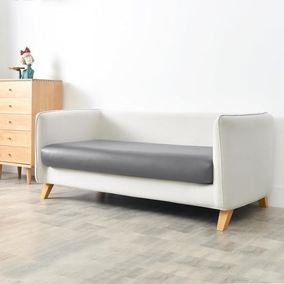 Yates Home PU Leather Couch Sofa Cushion Slipcover Water-Proof Elastic Chair RV Seat Covers Sofa Furniture Protector Slip Cover for Seater Replacement in Living Room（Loveseat, Light Gray）