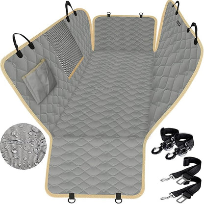 Lassie XL Truck Dog Seat Cover Back Seat with 2 Seat Belts, Dog Car Hammock for Large SUV and Trucks Compatible with F150 F250/Chevrolet Silverado/Ram Pickup/GMC Sierra/Toyota Tundra and Crew Cab
