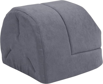 4 in 1 Self Warming Burrow Cat Bed, Pet Hideway Sleeping Cuddle Cave (Grey-2)