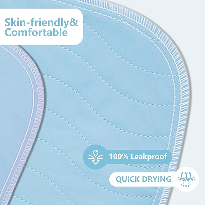 DAHAPYBOO Washable Underpads, 36"x54" 2 Pack Incontinence Bed Pads, Heavy Absorbency Reusable for Elderly, Kids, Adults and Pets, Waterproof Quick Drying for Bed, Sofa, Floor