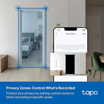 Tapo 1080p Indoor/Outdoor Security Camera - Free Person/Motion/Baby Cry Detection, Color Night Vision, IP65 Weatherproof, SD/Cloud Storage, Works w/Alexa & Google Home HybridCam