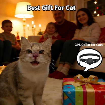 Pet Tracker,GPS Collar for Cats (iOS Only) Smart tag,Waterproof Compatible with Apple Find My,No Monthly Fee,Advanced Tracking Solution Smart Collar for Pet Safety Ideal Small Large Cats