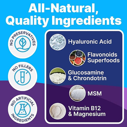Freedom Joint Drops for Dogs with Hyaluronic Acid, MSM, Glucosamine, & Chondroitin, All Natural Liquid Joint Supplement for Dogs for Pain Relief, Mobility and Hip Support, 30 ml Dropper