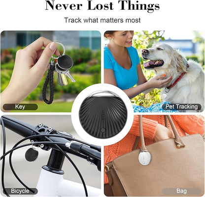 Air Tracker Tag, Smart Tag Bluetooth Tracker Works with Apple Find My (iOS Only), IP68 Waterproof, Replaceable Battery, Key Finder and Item Locator for Keys, Bags, Luggage, Wallet, etc