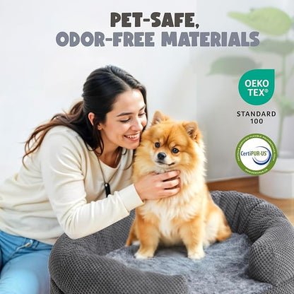 Bolster Dog Bed, Large Orthopedic Dog Bed with Memory Foam, Spacious Pet Couch Bed with Supportive Structure, Removable Washable Cover, Durable and Stylish Dog Bed for Large Dogs