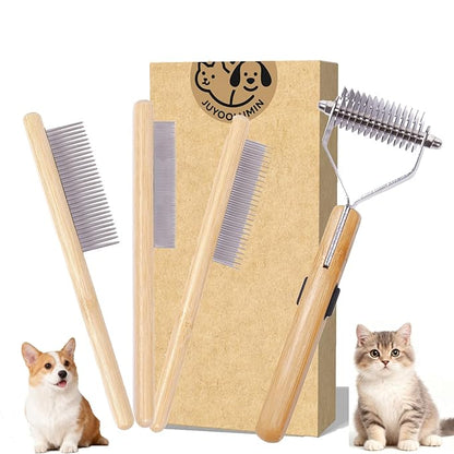Cat Comb for Shedding,Deshedding Dog Brush,Deshedding Comb for Dog and Cat,Cat and Dog Comb,Cat Dematting Tool, Dog Combs for Grooming Matting,Undercoat Brush for Cats,Undercoat rake