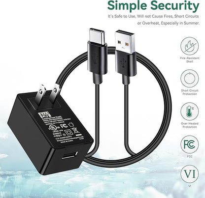 FITE ON USB Wall Charger for Cat Toys, Power Adapter Compatible with Potaroma Cat Toys 3in1, Potaroma Cat Laser Toys 4in1 Fluttering Butterfly Power Supply Cord Cable UL Listed