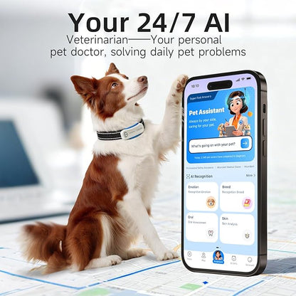 Next-Gen GPS Dog Tracker + 36-Month Plan | Real-Time Location & Escape Alerts | Health Monitoring | Waterproof | iOS & Android Compatible | for Dogs 35lbs+