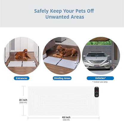 SVD.PET Pet Training Mat with Tester, 48" X 20", Pet Shock Pad, Dogs & Cats Electronic Repellent mat for Indoor, 3 Training Modes, 5 Levels, Pet Safe Mode (Black Controller)